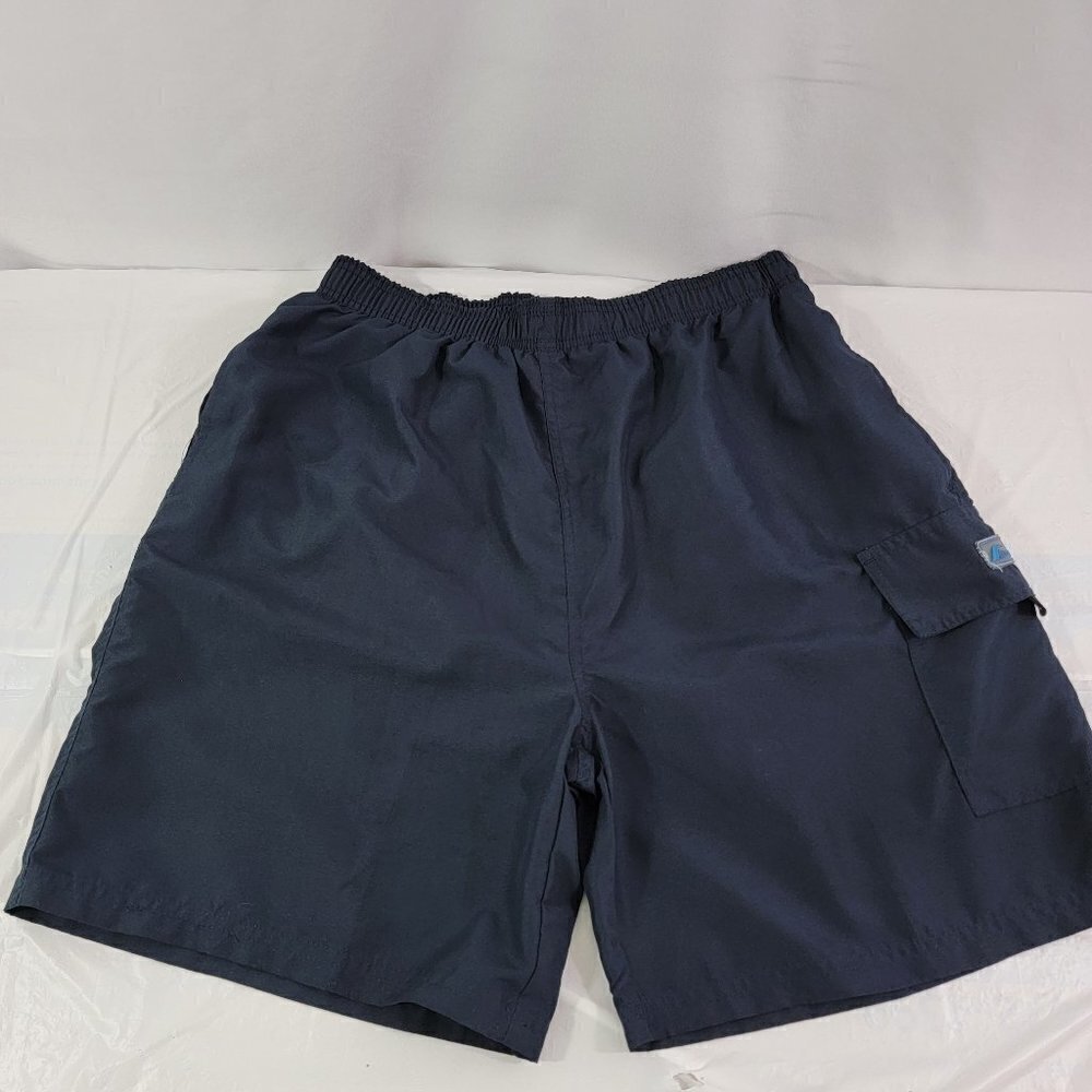 OCEAN Blue Mesh Lined Swim Trunks Board Shorts LG